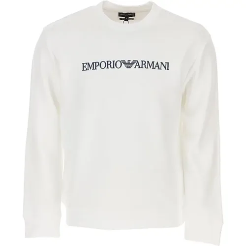 Herren Weißes Logo-Sweatshirt - Emporio Armani - Modalova