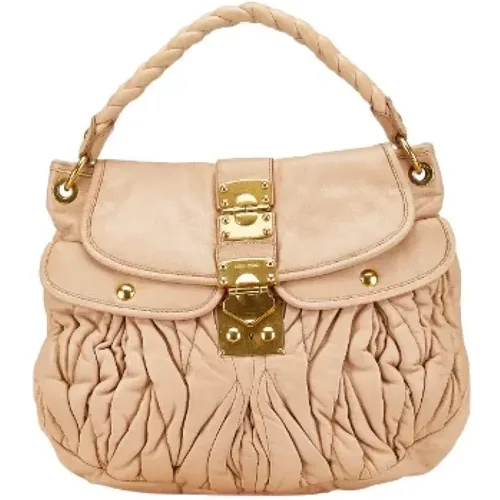 Pre-owned Handbags, female, , Size: ONE SIZE Pre-owned Leather handbags - Miu Miu Pre-owned - Modalova