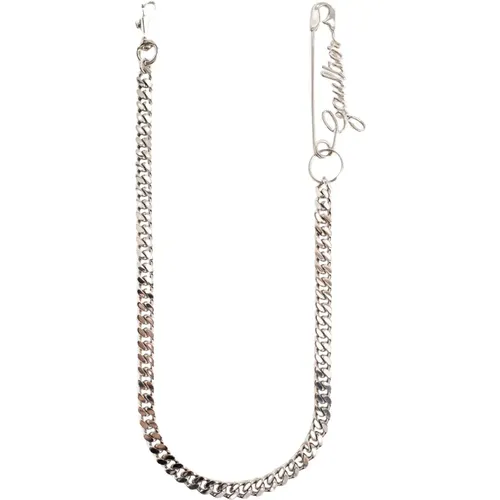 Necklaces, unisex, , Size: ONE SIZE Silver-tone Safety Pin Necklace - Jean Paul Gaultier - Modalova