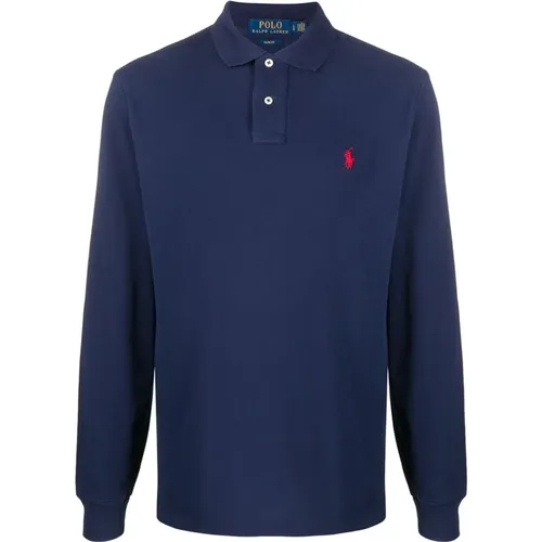 Cotton Polo Shirt with Red Logo , male, Sizes: 2XL, XL, L, S - Polo Ralph Lauren - Modalova