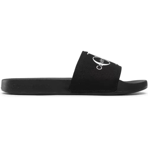 Monogram Slide Sandals Spring/Summer Collection , female, Sizes: 4 UK, 6 UK, 7 UK, 5 UK - Calvin Klein Jeans - Modalova