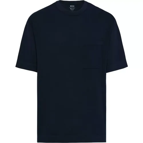Pima Baumwollstrick T-Shirt , Herren, Größe: S - Boggi Milano - Modalova