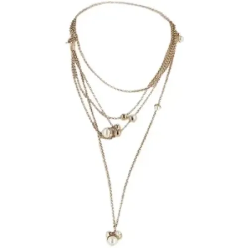 Pre-owned Metal necklaces , female, Sizes: ONE SIZE - Dior Vintage - Modalova