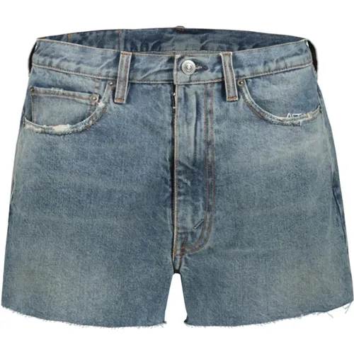 Raw Cut Denim Shorts , female, Sizes: W28, W27, W29 - Maison Margiela - Modalova