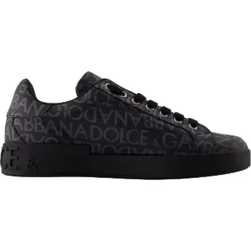 Canvas sneakers , female, Sizes: 10 1/2 UK - Dolce & Gabbana - Modalova