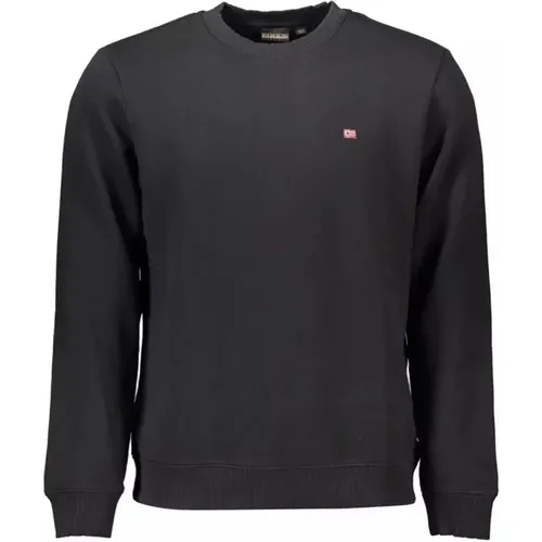 Elegantes Sweatshirt mit Besticktem Logo , Herren, Größe: S - Napapijri - Modalova