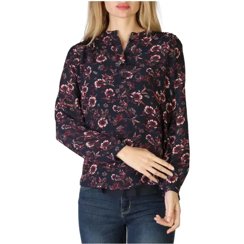Floral Print Button-Up Shirt , female, Sizes: 2XS - Tommy Hilfiger - Modalova