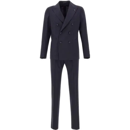 Midnight Wool Two-Piece Suit , male, Sizes: 2XL - Tagliatore - Modalova