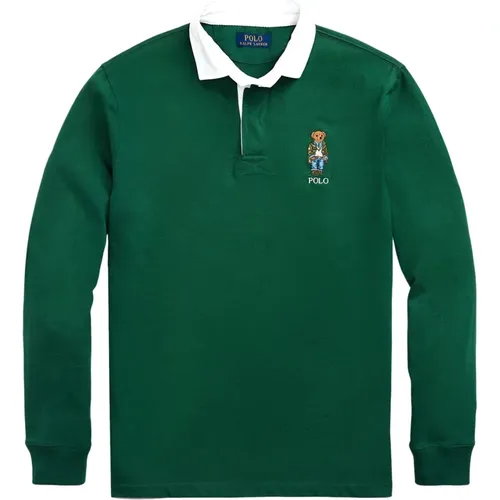 Grüner Rugby Sweatshirt Casual Stil , Herren, Größe: XL - Polo Ralph Lauren - Modalova