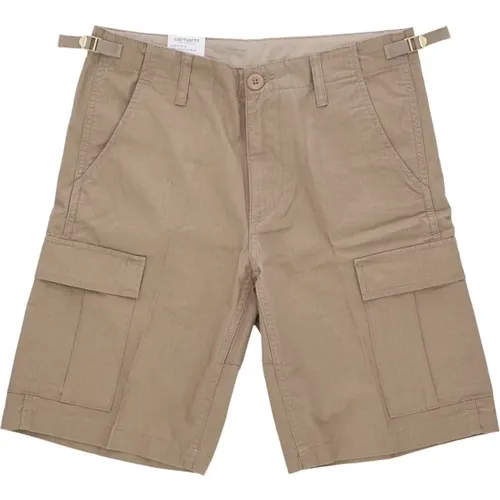 Casual Shorts, male, , Size: W28 Cargo Shorts in Leather Fabric - Carhartt WIP - Modalova