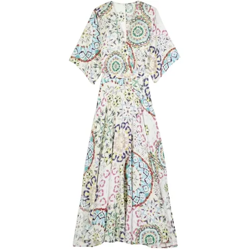 Grey Print Licia Kimono Dress , female, Sizes: S - BA&SH - Modalova