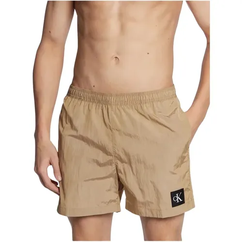 Logo CK Swim Shorts for Men , male, Sizes: L - Calvin Klein - Modalova