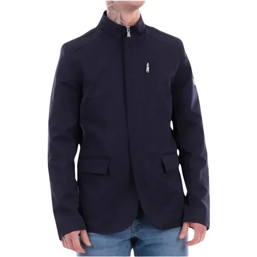 Men's Jacket with Pocket and Logo , male, Sizes: L, XL, 2XL - YES ZEE - Modalova