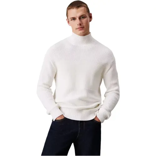 Turtlenecks, male, , Size: L High Neck Sweater - Calvin Klein Jeans - Modalova