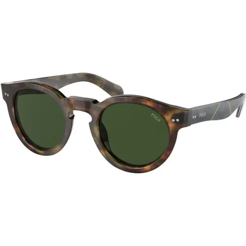 Sunglasses, male, , Size: ONE SIZE Acetate Sunglasses with Green Glass and Category 3 Protection - Ralph Lauren - Modalova