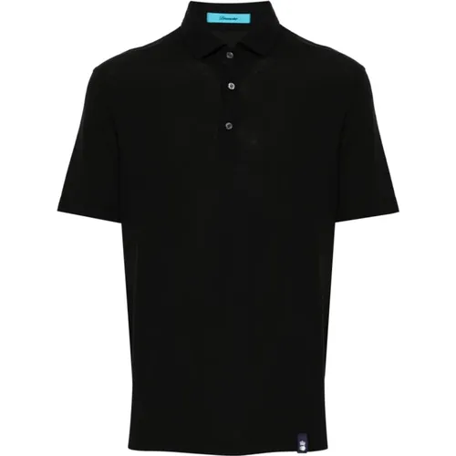 Schwarzes Baumwoll-Poloshirt , Herren, Größe: 2XL - Drumohr - Modalova