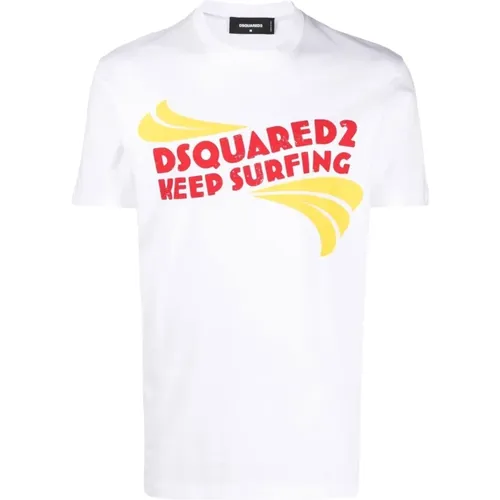 Logo-Print T-Shirt in , male, Sizes: 3XL, S, 2XL, M, XL, L - Dsquared2 - Modalova