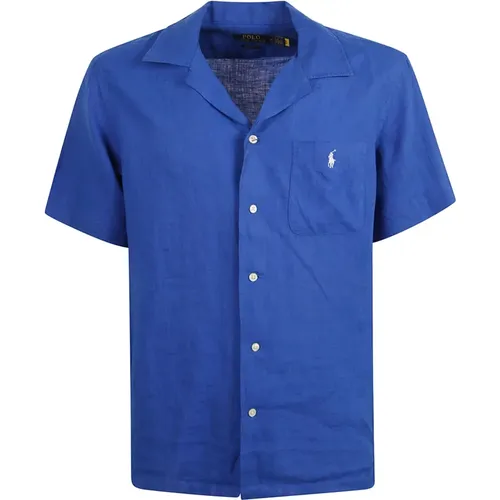 Blaues Leinen Polo Shirt - Ralph Lauren - Modalova