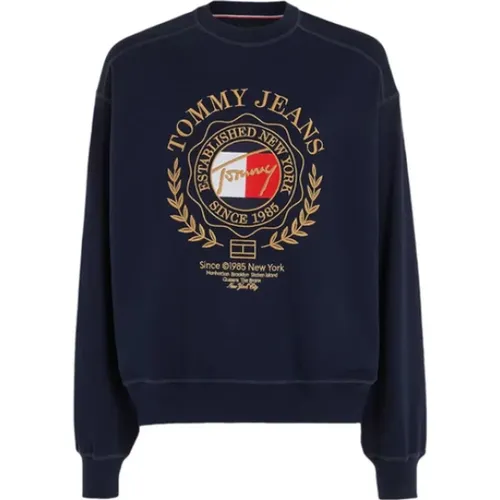 Sweatshirts, male, , Size: L Crewneck Sweatshirt - Tommy Jeans - Modalova