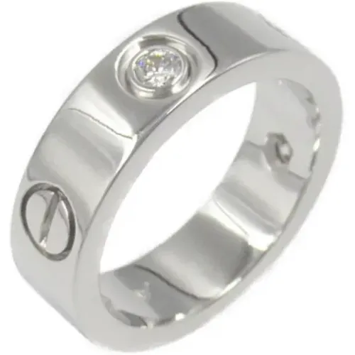 Pre-owned Jewellery, female, , Size: ONE SIZE Pre-owned White Gold rings - Cartier Vintage - Modalova