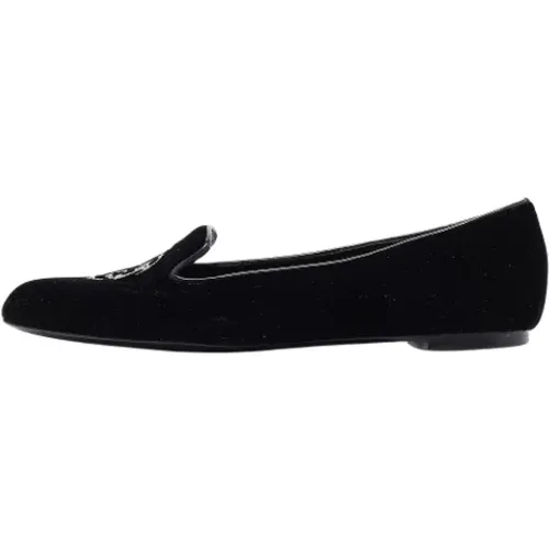 Pre-owned Flats, female, , Size: 6 US Pre-owned Velvet flats - Alexander McQueen Pre-owned - Modalova