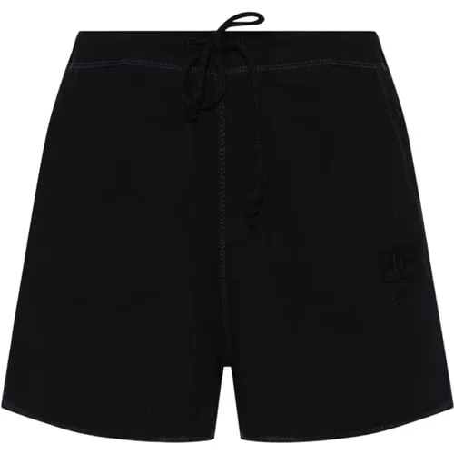 Shorts mit Logo , Damen, Größe: M - Ganni - Modalova