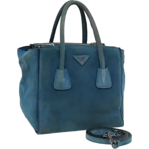 Pre-owned Tote Bags, female, , Size: ONE SIZE Pre-owned Suede prada-bags - Prada Vintage - Modalova