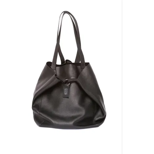 Marseille Leather Shopper Bag , female, Sizes: ONE SIZE - Look made with love - Modalova