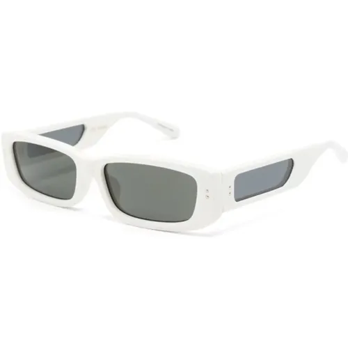 Weiße Sungles mit Original-Etui,LFL1419 C7 SUN Sunglasses,LFL1419 C8 SUN Sunglasses - Linda Farrow - Modalova