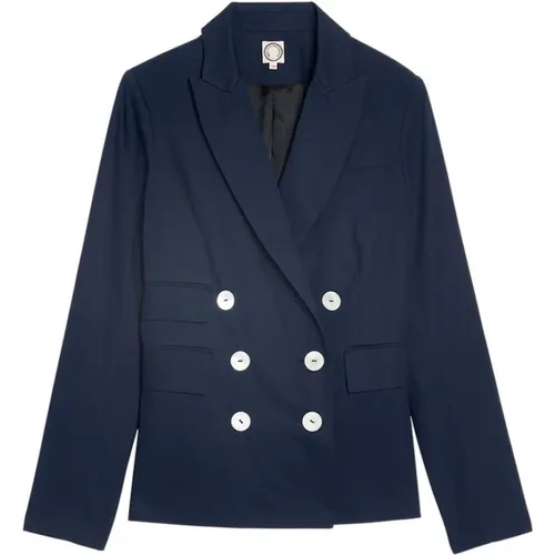 Marineblaue Ottoman Anzugjacke , Damen, Größe: XS - Ines De La Fressange Paris - Modalova