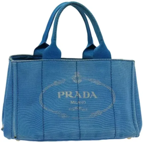 Pre-owned Tote Bags, female, , Size: ONE SIZE Pre-owned Cotton handbags - Prada Vintage - Modalova