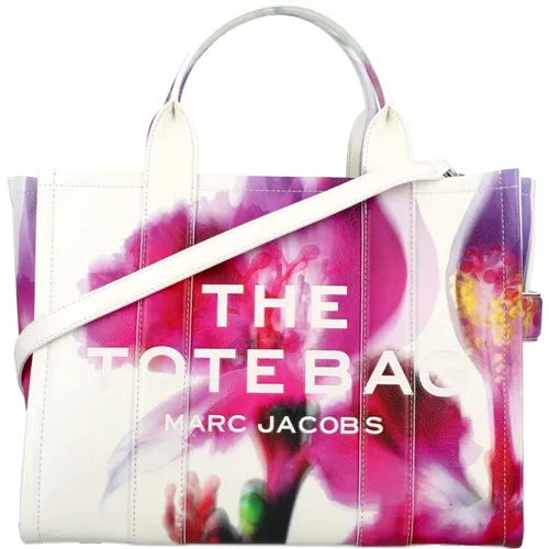 Future Floral Leather Tote Bag , female, Sizes: ONE SIZE - Marc Jacobs - Modalova