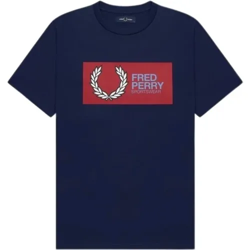 Sportswear Logo T-Shirt Navy , male, Sizes: M - Fred Perry - Modalova