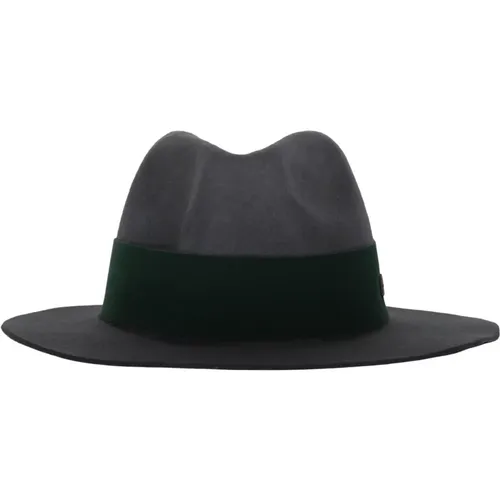 Lederdetail Woll Fedora Hut - Emporio Armani - Modalova