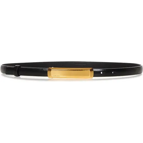 Leather Belt with Gold-Toned Buckle , female, Sizes: 85 CM, 80 CM, 75 CM - Tom Ford - Modalova