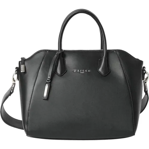 Schwarze Synthetische Handtasche , Damen, Größe: ONE Size - Gaëlle Paris - Modalova