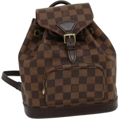 Pre-owned Backpacks, unisex, , Size: ONE SIZE Pre-owned Brunt Canvas Louis Vuitton Montsouris Boston Bag - Louis Vuitton Vintage - Modalova