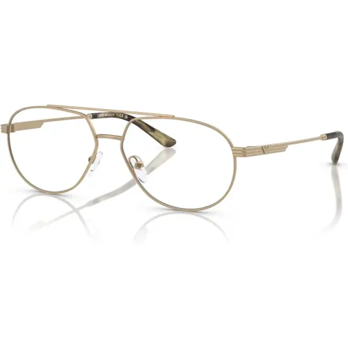 Glasses, unisex, , Size: 54 MM Matte Pale Gold Eyewear Frames - Emporio Armani - Modalova