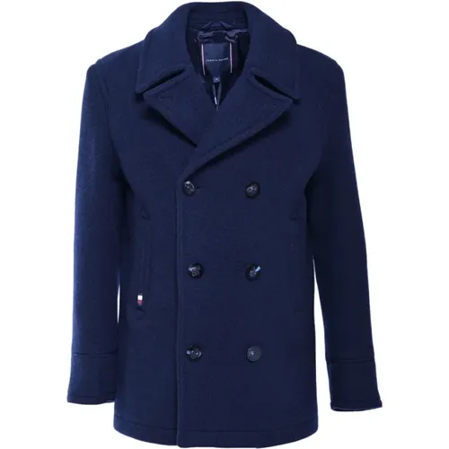 Double-Breasted Coats, male, , Size: M Premium Desert Sky Coat - Tommy Hilfiger - Modalova