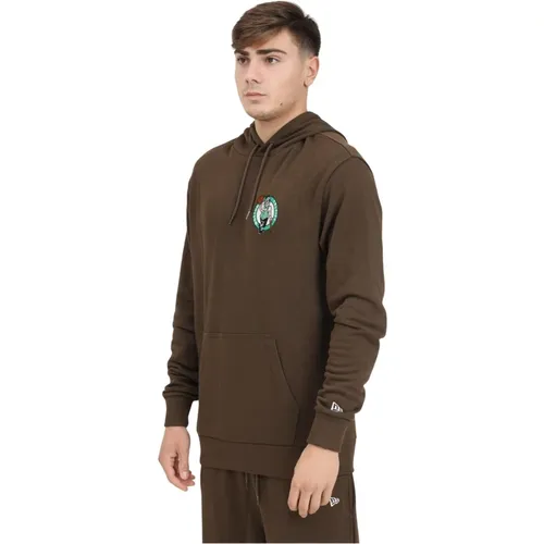 Boston Celtics Kapuzenpullover Braun , Herren, Größe: L - new era - Modalova