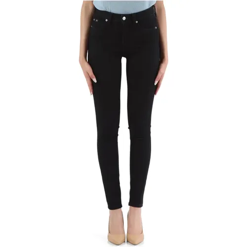 High Rise Skinny Jeans Fünf Taschen , Damen, Größe: W31 - Calvin Klein Jeans - Modalova