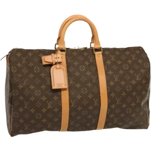 Pre-owned Weekend Bags, female, , Size: ONE SIZE Pre-owned Canvas travel-bags - Louis Vuitton Vintage - Modalova