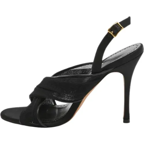 Pre-owned Leather sandals , female, Sizes: 4 UK - Manolo Blahnik Pre-owned - Modalova