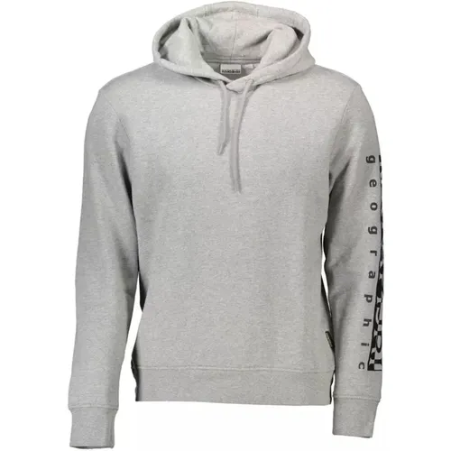 Hoodies, male, , Size: 2XL Hooded Cotton Sweater - Napapijri - Modalova