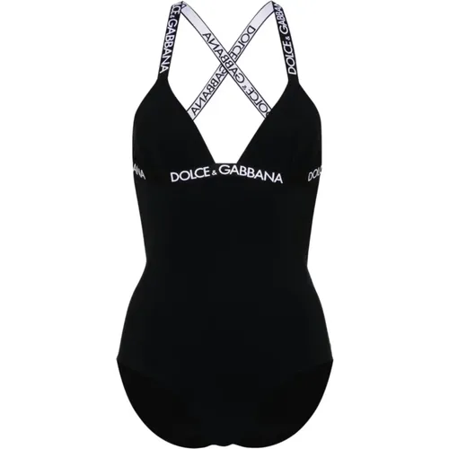 Schwarze Meer Kleidung mit offenem Rücken,Strandhut mit Stil - Dolce & Gabbana - Modalova