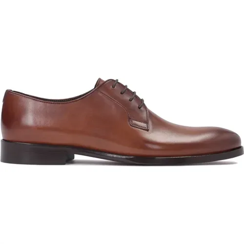 Herren braune minimalistische Kornleder Derby Schuhe , Herren, Größe: 42 EU - Kazar - Modalova