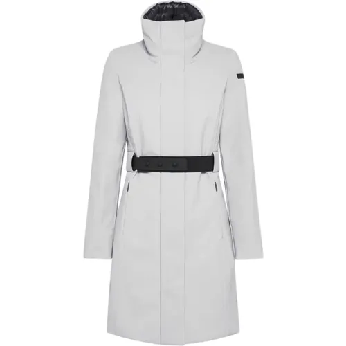 Grauer Synthetischer Mantel für Frauen , Damen, Größe: L - RRD - Modalova