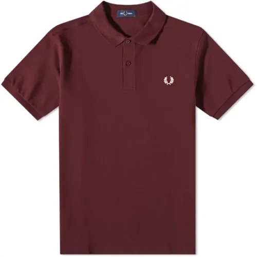 Polo Shirts, male, , Size: 2XL Slim Fit Plain Polo Uniform Oxblood - Fred Perry - Modalova