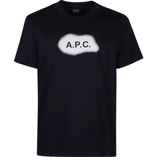 Dunkelblaues Albert T-Shirt , Herren, Größe: L - A.p.c. - Modalova