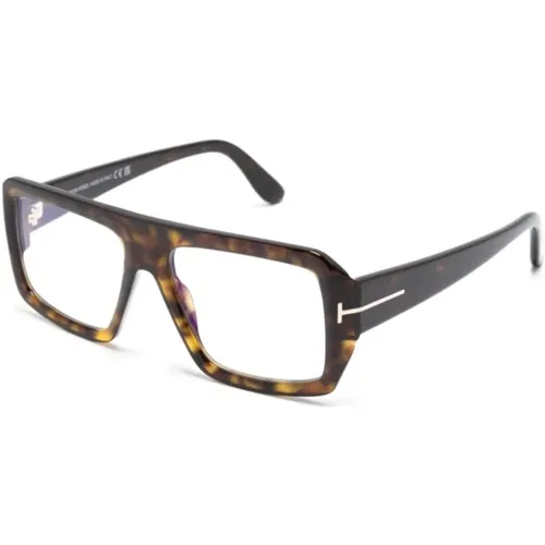 Glasses, male, , Size: 54 MM /Havana Optical Frame - Tom Ford - Modalova